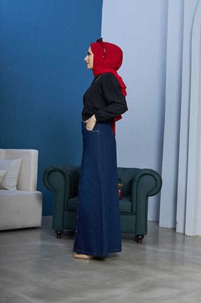 دامن حجاب سرمه ای زنانه جین Neways - کد 251165375