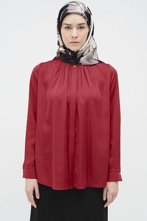 پیراهن حجاب قرمز زنانه رگولار Tuğba - کد 885407368