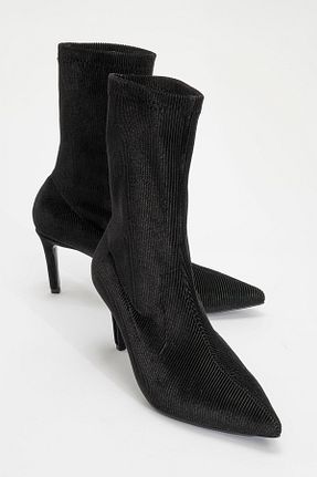 بوت / نیم بوت مشکی زنانه پارچه ای luvishoes - کد 885411881