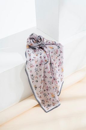 روسری طوسی پلی استر JAWEL - کد 825505930