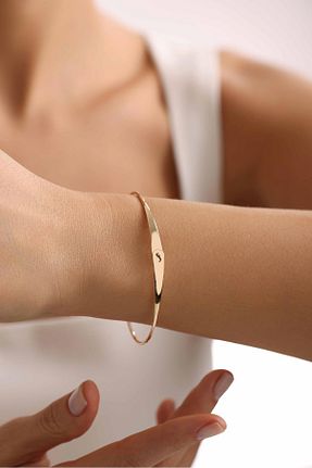 دستبند طلا زرد زنانه 14 عیار Bayar Gold - کد 885408916