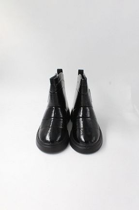 بوت / نیم بوت مشکی زنانه چرم مصنوعی ENDİCAN - کد 885425996