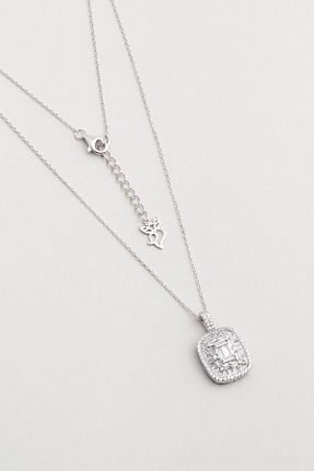 گردنبند نقره سفید زنانه 925 عیار So Chic - کد 885456082