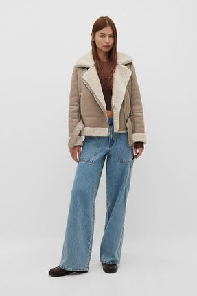 کت قهوه ای زنانه رگولار Stradivarius - کد 743563460