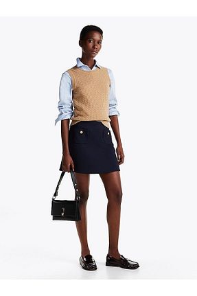 دامن آبی زنانه ویسکون Tommy Hilfiger - کد 885448038