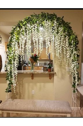 گل خشک و مصنوعی سفید YAPAY ÇİÇEK DERYASI - کد 885479164