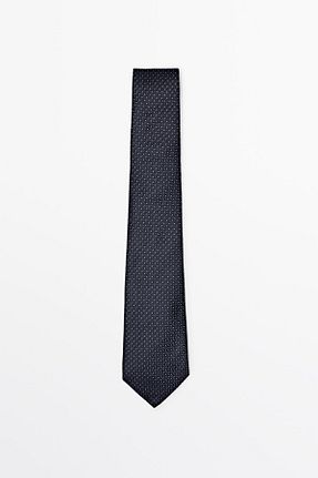 کراوات سرمه ای مردانه بافتنی Massimo Dutti - کد 885487720