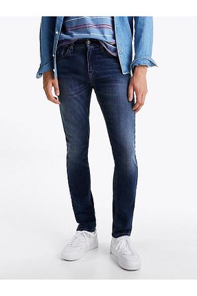 شلوار جین سرمه ای مردانه پاچه تنگ Tommy Hilfiger - کد 885480454
