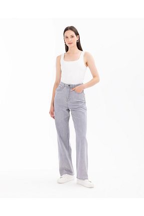 شلوار جین طوسی زنانه پاچه گشاد SEÇİLSTORE - کد 885508670