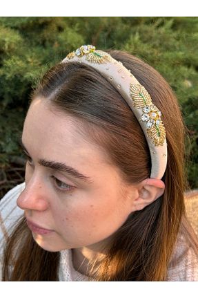 تاج نباتی زنانه سنگ کریستال ByMerve - کد 885510832
