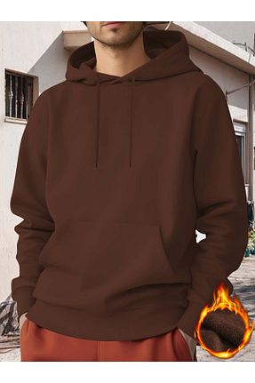 سوئیشرت قهوه ای زنانه چاپی MODAVİBE - کد 885517714
