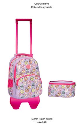 کیف مدرسه بنفش بچه گانه پارچه ای Bagify - کد 885512209