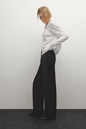 شلوار آبی زنانه ویسکون Massimo Dutti - کد 885522428