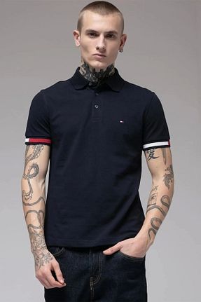 پولوشرت سرمه ای مردانه پنبه ای Tommy Hilfiger - کد 883796446
