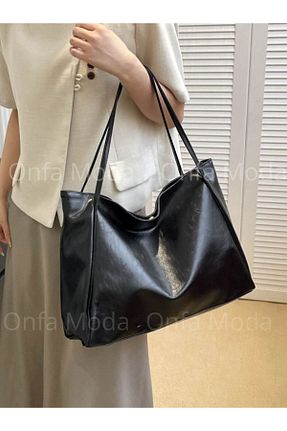 کیف دوشی مشکی زنانه چرم مصنوعی ONFA MODA - کد 879220246