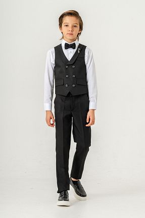 ست بالاتنه و پائین تنه مشکی بچه گانه بافتنی Rüyam - کد 876933678