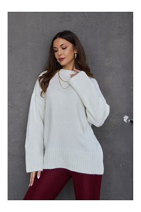 پلیور نباتی زنانه ساده Elif Özbey Butik - کد 885559628