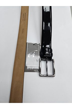 کمربند مشکی مردانه چرم خالص Atlantis Collection - کد 885476766