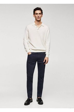 شلوار جین سرمه ای مردانه رگولار MANGO Man - کد 820284189