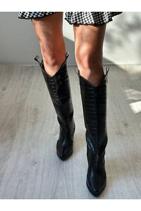 چکمه مشکی زنانه چرم لاکی SHOEBOURNE - کد 884969835