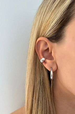گوشواره غضروفی جواهر متالیک زنانه برنجی Lavian Accessories - کد 877946769