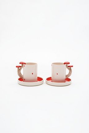 فنجان قهوه سفید 2 نفره Loomart - کد 782625949