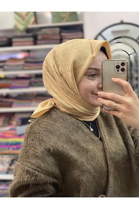 روسری بژ پنبه ای HAREM SCARF - کد 885678010