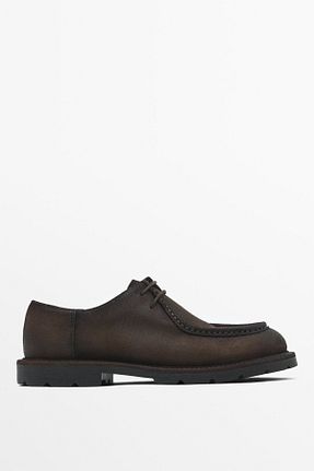 کفش کلاسیک قهوه ای مردانه چرم خالص Massimo Dutti - کد 885676084