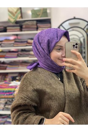 روسری بنفش پنبه ای HAREM SCARF - کد 885678006