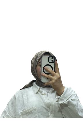 روسری قهوه ای 90 x 90 LOSYANA - کد 885677952