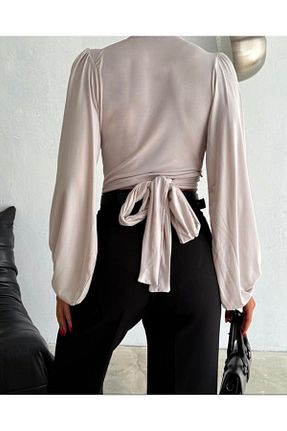 بلوز بژ زنانه ساده EVRA - کد 885687199