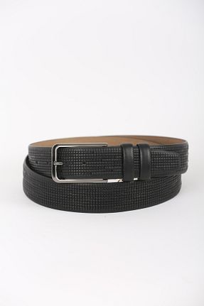 کمربند مشکی زنانه چرم خالص KASVA DERİ - کد 883469065