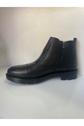 بوت / نیم بوت مشکی مردانه چرم خالص TAŞKINÖZ AYAKKABI - کد 885687119