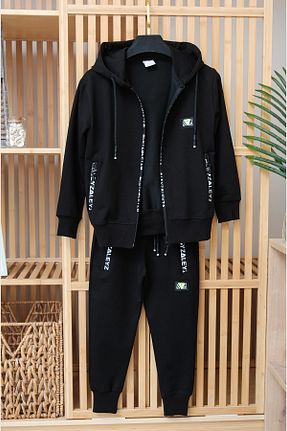 ست گرمکن مشکی بچه گانه پنبه ای Zaziko Kids - کد 829871326