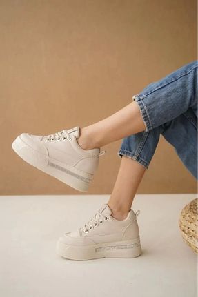 بوت / نیم بوت بژ زنانه Ales Butik - کد 885687214