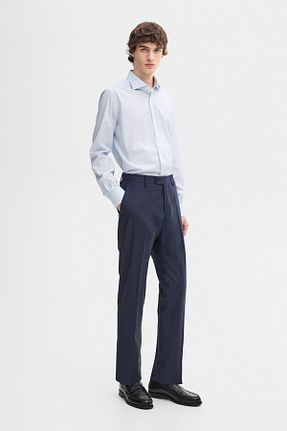 پیراهن آبی مردانه اسلیم فیت Massimo Dutti - کد 885691000