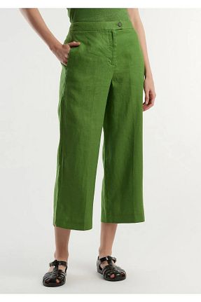 شلوار سبز زنانه کتان United Colors of Benetton - کد 835605521