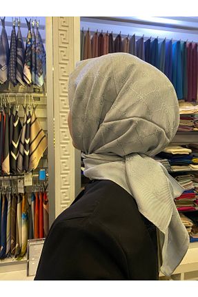 شال طوسی زنانه پنبه پلی استر Aker - کد 885695740