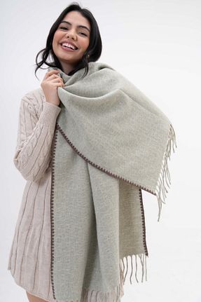 شال سبز زنانه کشمیر SOFT AKSESUAR - کد 885694187