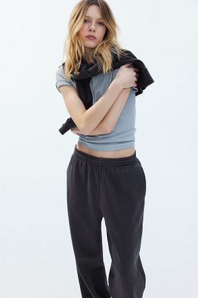 ساق شلواری طوسی زنانه پنبه ای H&M - کد 866741409