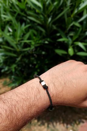 دستبند طلا مشکی مردانه 14 عیار Agora Silver - کد 323490754