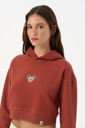 سوئیشرت نارنجی زنانه ساده WWF Market - کد 856331821