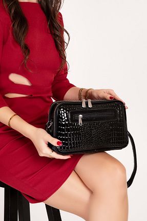 کیف پستچی مشکی زنانه چرم مصنوعی Gondol - کد 885731336