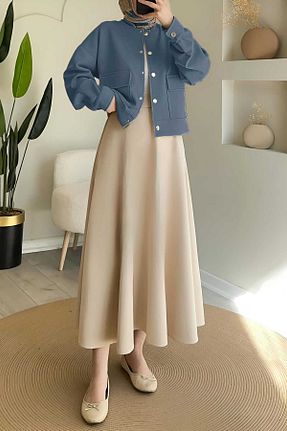 دامن حجاب طوسی زنانه کلوش CNG MODA - کد 885729543