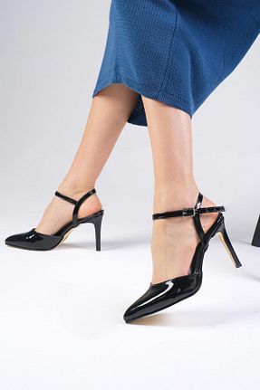 کفش پاشنه بلند کلاسیک مشکی زنانه چرم لاکی Mio Gusto - کد 885719451