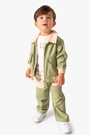 ست نوزادی سبز بچه گانه پنبه ای Jikko Baby - کد 885091948