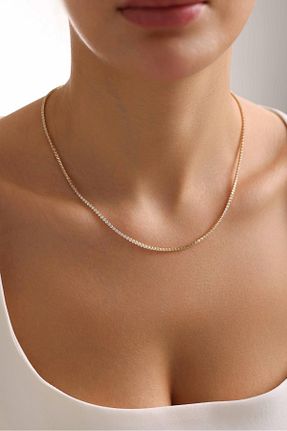 گردنبند طلا زرد زنانه 14 عیار Bayar Gold - کد 884898225
