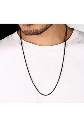 گردنبند استیل ( فولاد ) مشکی مردانه استیل ضد زنگ Çelik - کد 885731540
