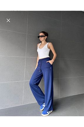 شلوار کرمگن سرمه ای زنانه اورسایز Besinistanbul - کد 885748362