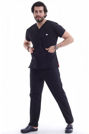 ست بالاتنه و پائین تنه مشکی مردانه بافتنی Esen Forma - کد 885749827